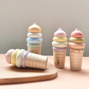 Soft Serve Ice Cream Cones-Wooden Toys-Shopvoilasg-Shopvoilasg