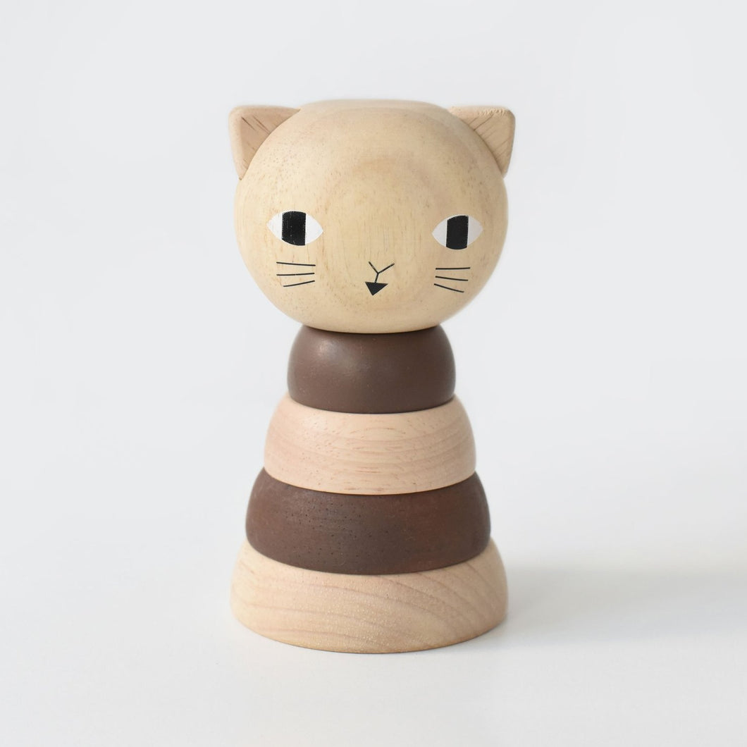 Stacker - Wooden Cat
